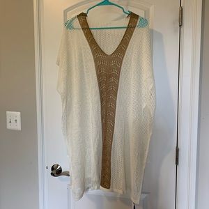 NWT Cupshe Cream/Tan Mesh Kaftan Size Small
